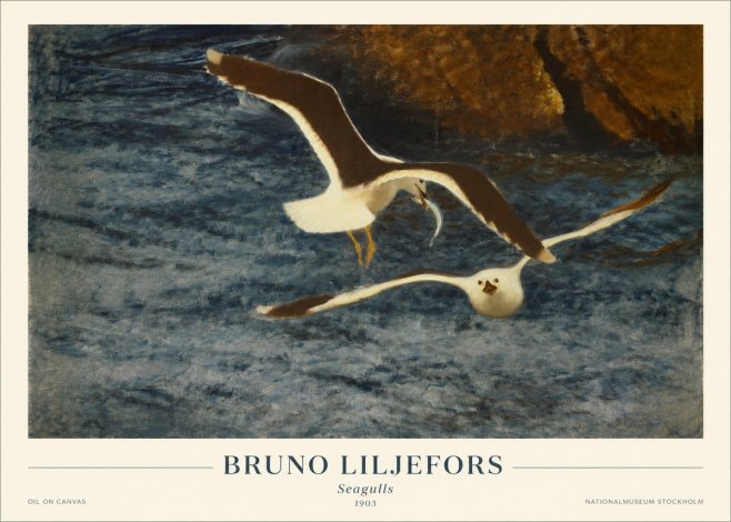 Bruno Liljefors Seagulls No1 - Plakat