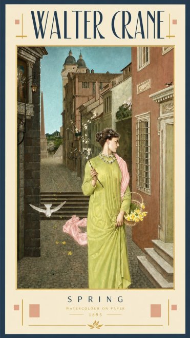 Walter Crane Spring No3 - Plakat