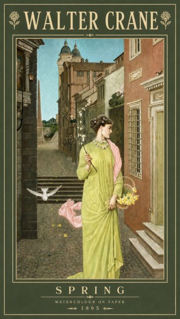 Walter Crane Spring No5 - Plakat