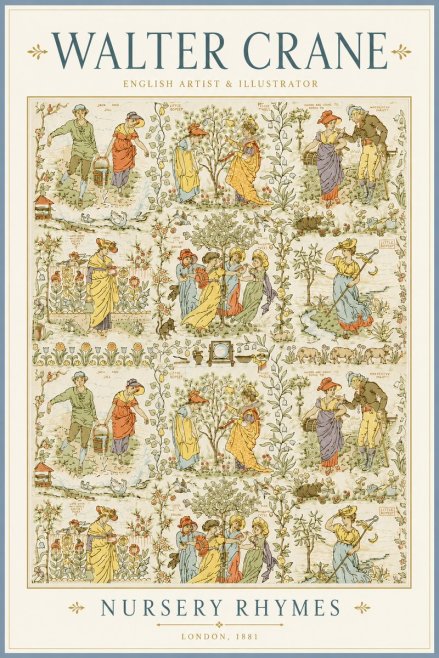 Walter Crane Nursery Rhymes No4 - Plakat