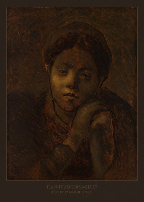 Jean-François Millet Tête De Paysanne, Étude No6 - Plakat