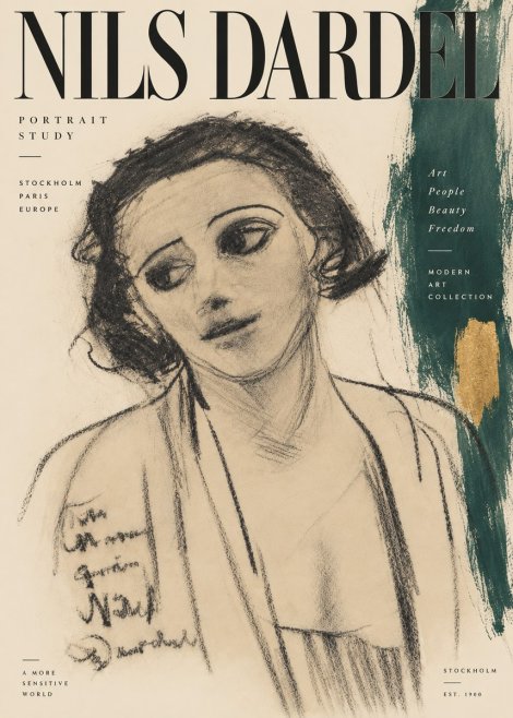 Nils Dardel Portrait Study No5 - Plakat