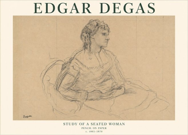 Edgar Degas Study of a Seated Woman No1 - Plakat