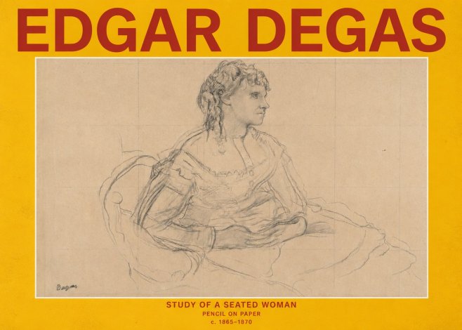 Edgar Degas Study of a Seated Woman No2 - Plakat