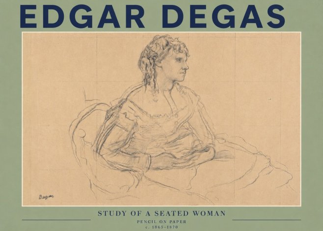 Edgar Degas Study of a Seated Woman No3 - Plakat