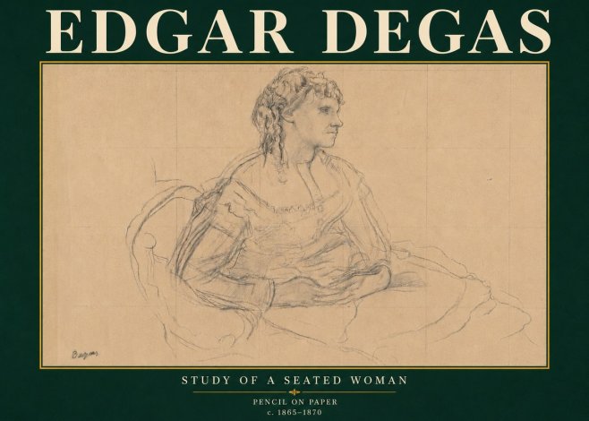 Edgar Degas Study of a Seated Woman No6 - Plakat