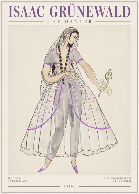 Isaac Grünewald Costume Study IV No3 - Plakat