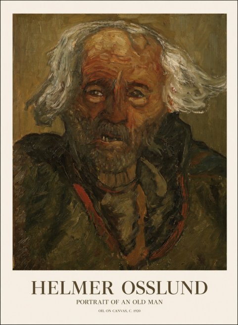 Helmer Osslund Portrait of an Old Man No1 - Plakat