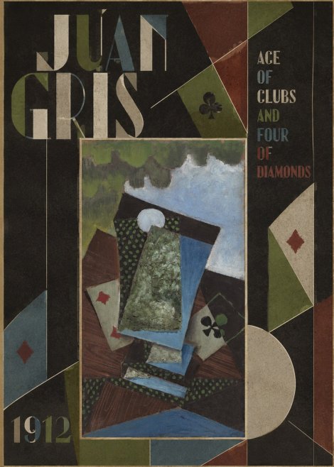 Juan Gris Ace of Clubs and Four of Diamonds No5 - Plakat