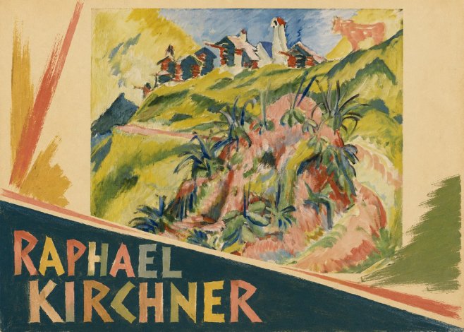 Raphael Kirchner Hillside Dwellings with Alpine Cow No3 - Plakat