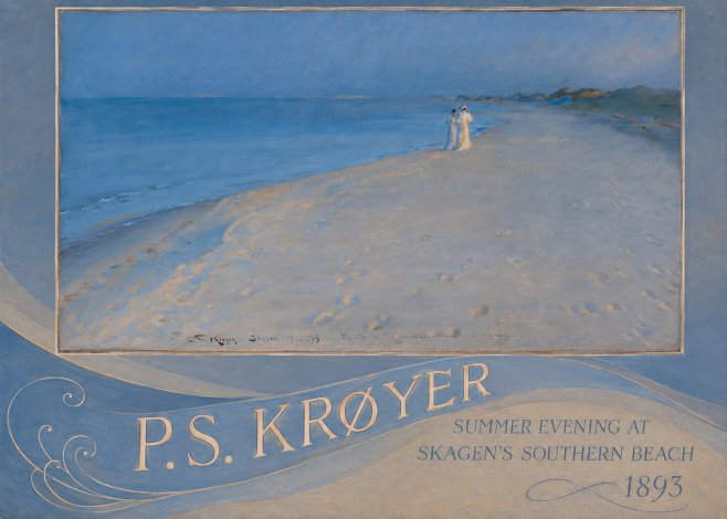 P.S. Krøyer Summer Evening at Skagen's Southern Beach No4 - Plakat