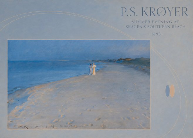 P.S. Krøyer Summer Evening at Skagen's Southern Beach No6 - Plakat