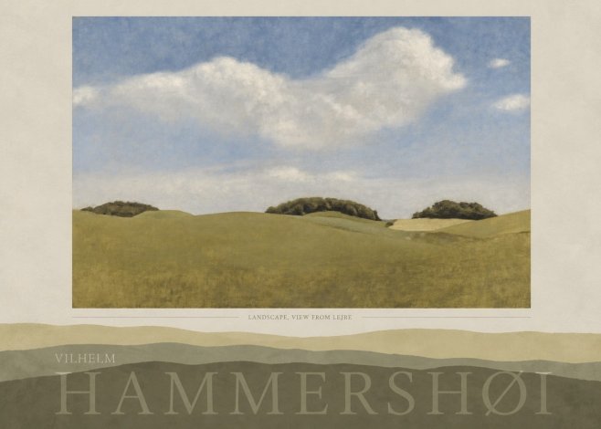 Vilhelm Hammershøi Landscape, View from Lejre No6 - Plakat
