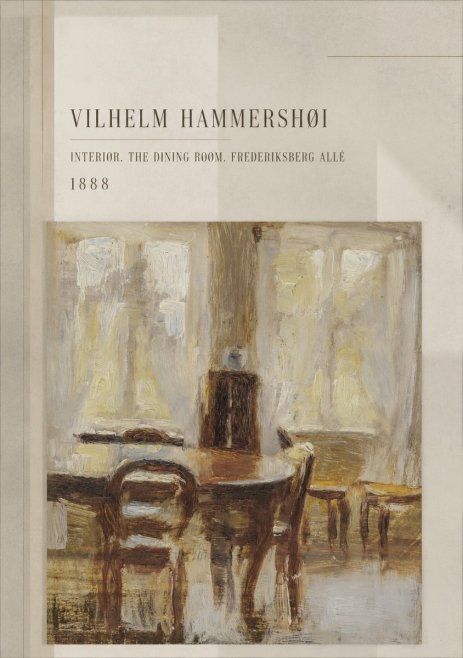Vilhelm Hammershøi Interior. the Dining Room. Frederiksberg Allé No3 - Plakat