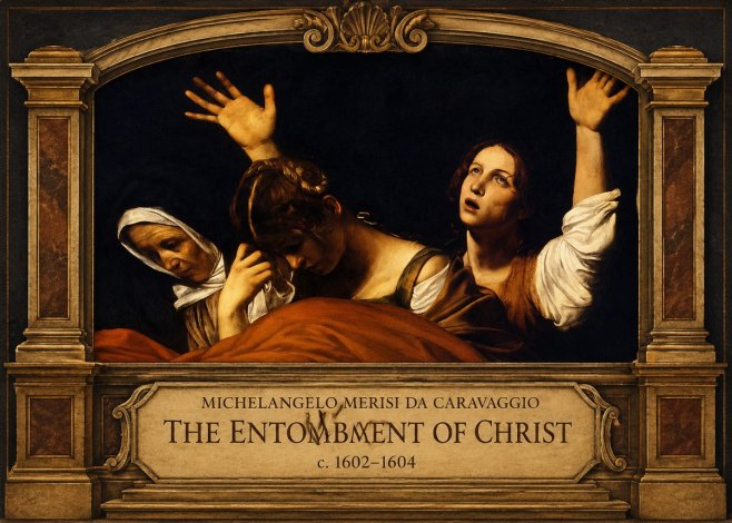 Michelangelo Merisi da Caravaggio The Entombment of Christ I No3 - Plakat