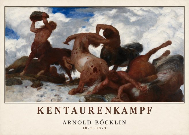 Arnold Böcklin Kentaurenkampf No5 - Plakat
