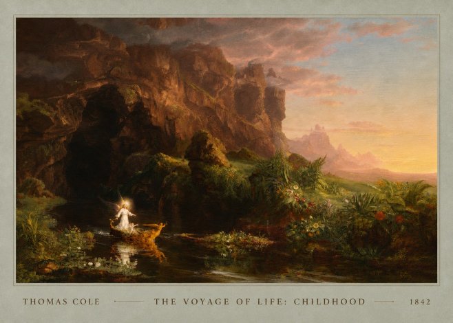Thomas Cole The Voyage of Life: Childhood III No5 - Plakat