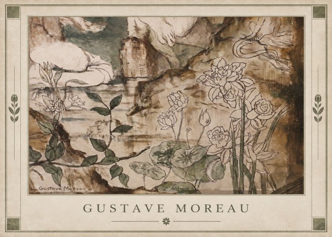 Gustave Moreau Floral Study No3 - Plakat