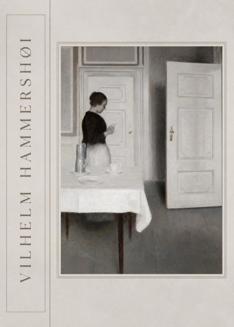 Vilhelm Hammershøi Interior with a Woman Reading a Letter No2 - Plakat