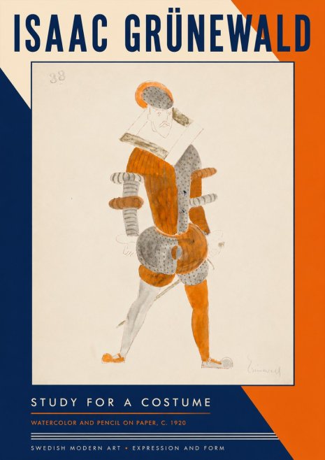 Isaac Grünewald Study for a Costume II No5 - Plakat