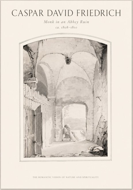 Caspar David Friedrich Monk in an Abbey Ruin No1 - Plakat