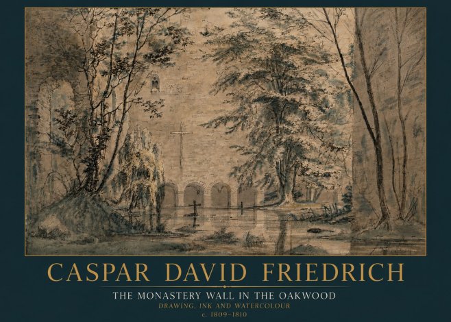 Caspar David Friedrich The Monastery Wall in the Oakwood No5 - Plakat
