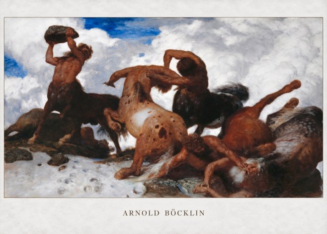 Arnold Böcklin Battle of the Centaurs No2 - Plakat