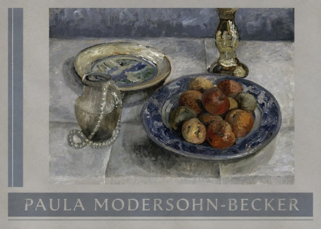 Paula Modersohn-Becker Still Life with Candlestick, Pitcher, and Fruit No2 - Plakat