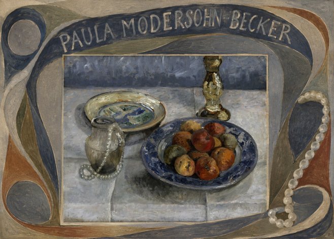 Paula Modersohn-Becker Still Life with Candlestick, Pitcher, and Fruit No3 - Plakat