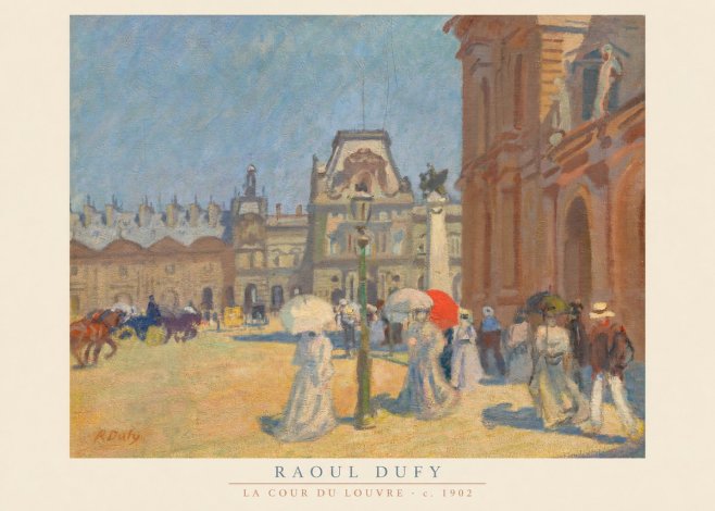 Raoul Dufy La Cour Du Louvre No6 - Plakat