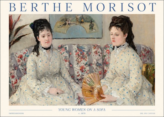 Berthe Morisot Young Women on a Sofa No1 - Plakat