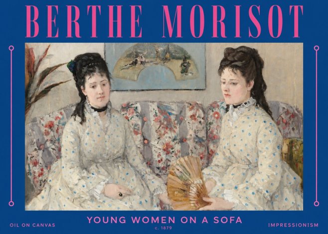 Berthe Morisot Young Women on a Sofa No2 - Plakat