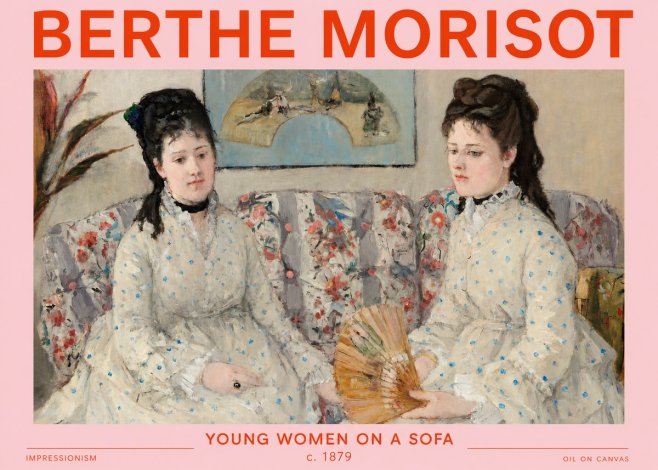 Berthe Morisot Young Women on a Sofa No3 - Plakat