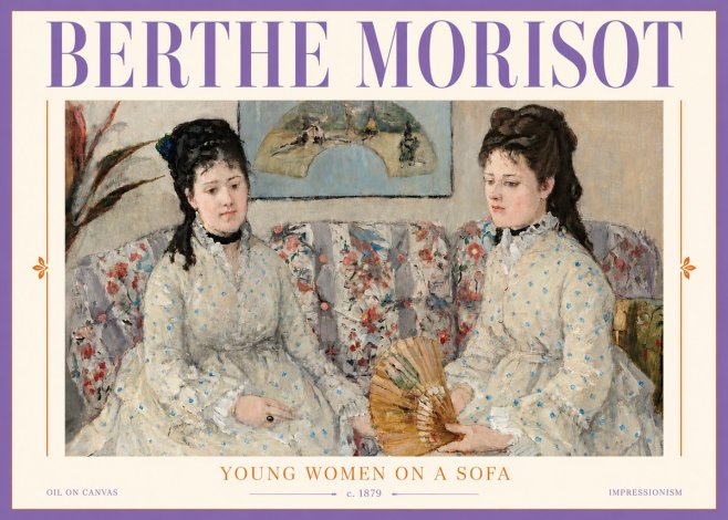 Berthe Morisot Young Women on a Sofa No5 - Plakat
