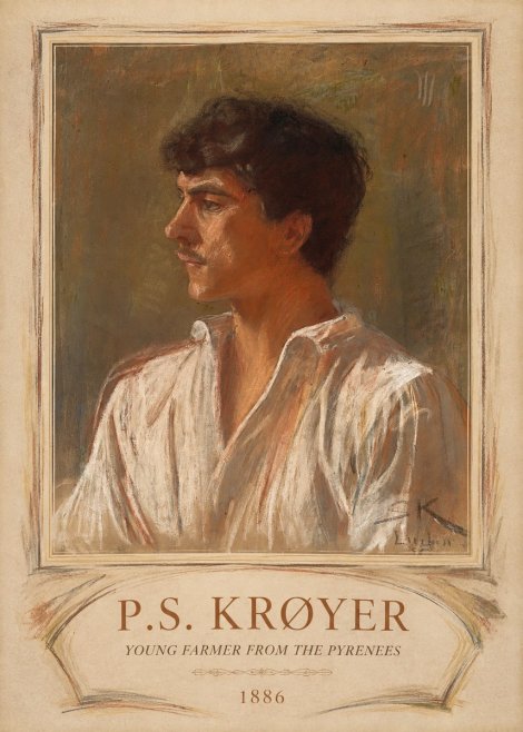 P.S. Krøyer Young Farmer from the Pyrenees No4 - Plakat