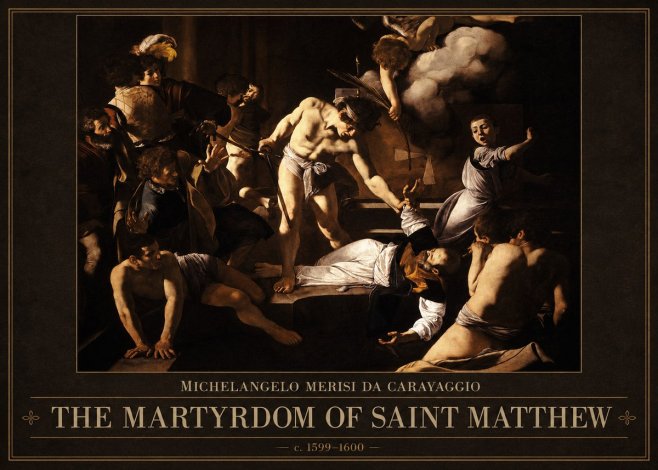 Michelangelo Merisi da Caravaggio The Martyrdom of Saint Matthew No2 - Plakat