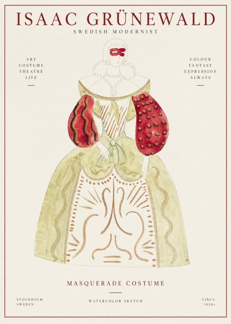 Isaac Grünewald Masquerade Costume No1 - Plakat