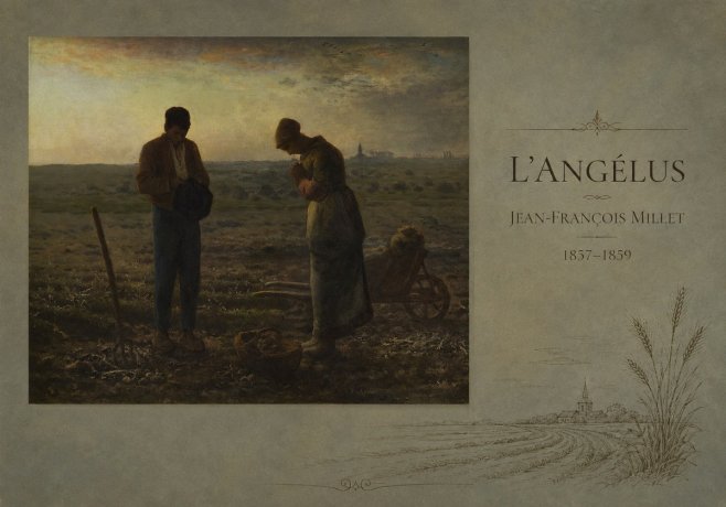 Jean-François Millet L'angélus I No4 - Plakat