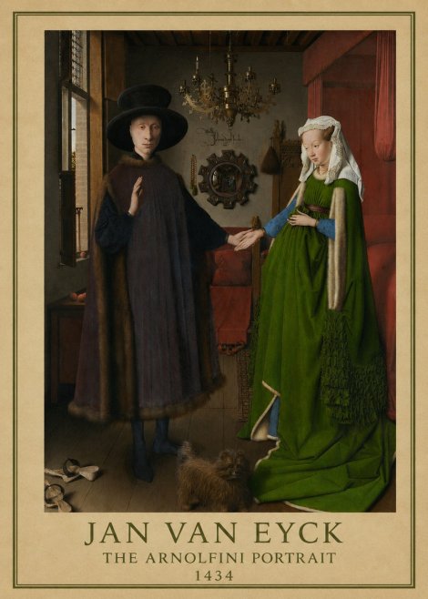 Jan van Eyck The Arnolfini Portrait V No1 - Plakat
