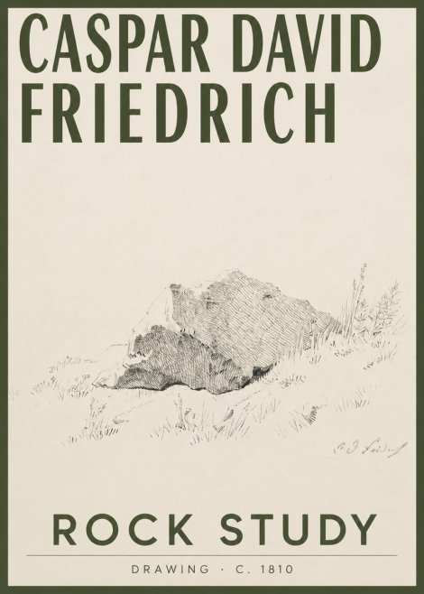 Caspar David Friedrich Rock Study No2 - Plakat