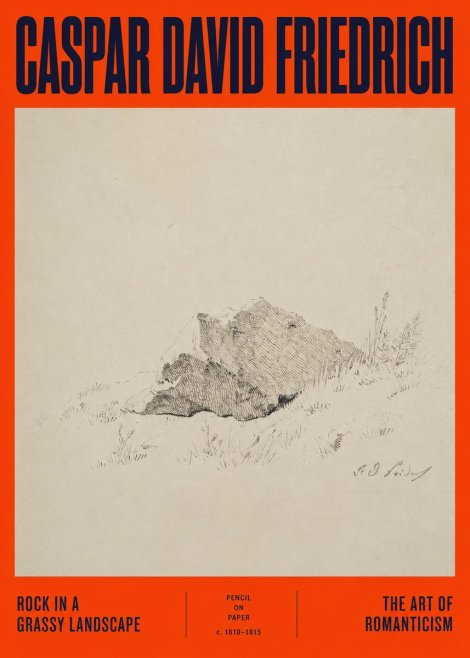 Caspar David Friedrich Rock Study No5 - Plakat