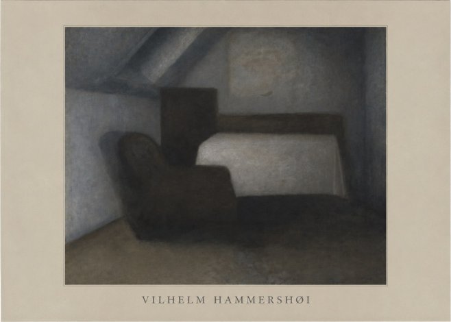 Vilhelm Hammershøi Interior, Strandgade 30 III No4 - Plakat