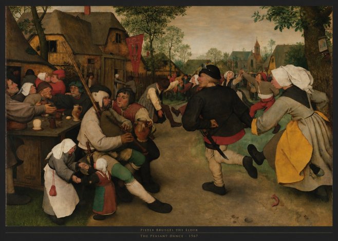 Pieter Bruegel The Peasant Dance II No5 - Plakat