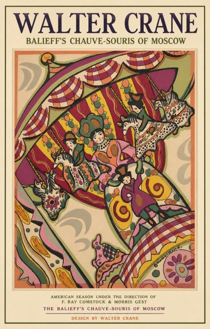 Walter Crane Balieff's Chauve-souris of Moscow No2 - Plakat