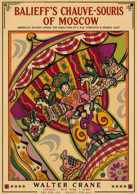 Walter Crane Balieff's Chauve-souris of Moscow No6 - Plakat