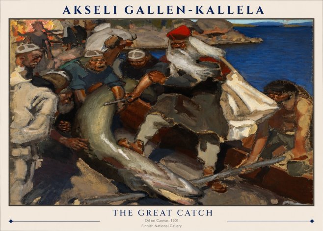 Akseli Gallen-Kallela The Great Catch No1 - Plakat