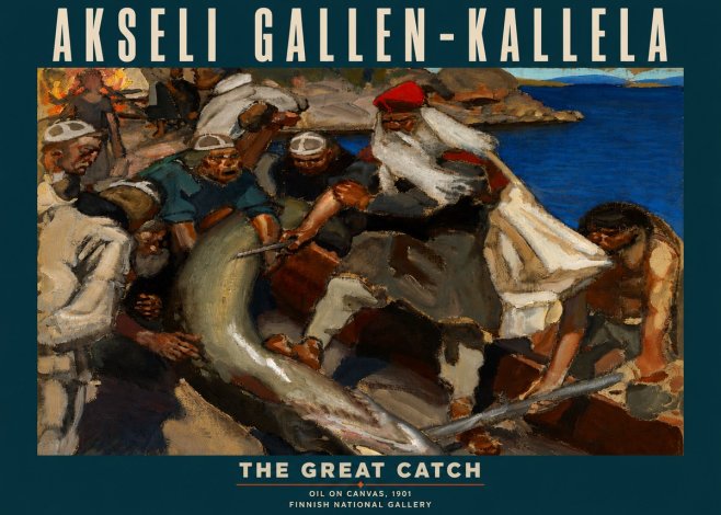 Akseli Gallen-Kallela The Great Catch No4 - Plakat