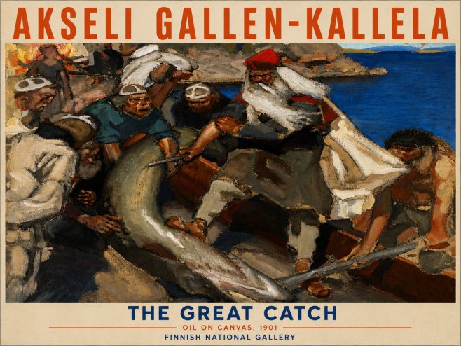 Akseli Gallen-Kallela The Great Catch No6 - Plakat