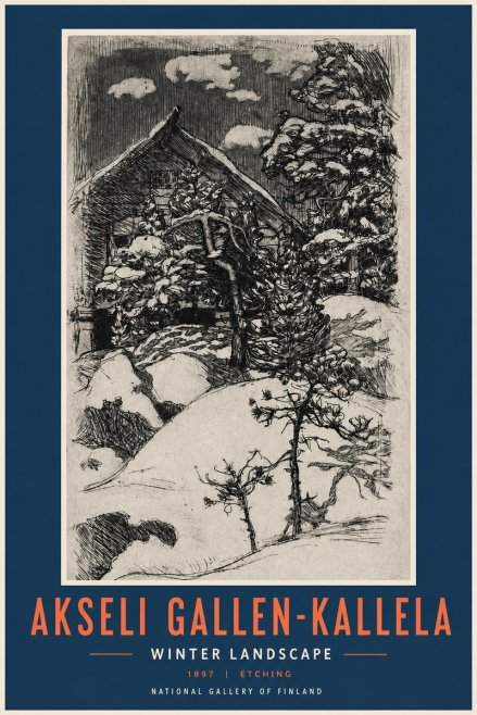 Akseli Gallen-Kallela Winter Landscape I No2 - Plakat