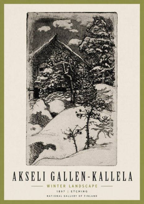 Akseli Gallen-Kallela Winter Landscape I No3 - Plakat